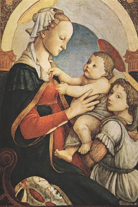 Sandro Botticelli modonna with Child and an Angel (mk36) china oil painting image